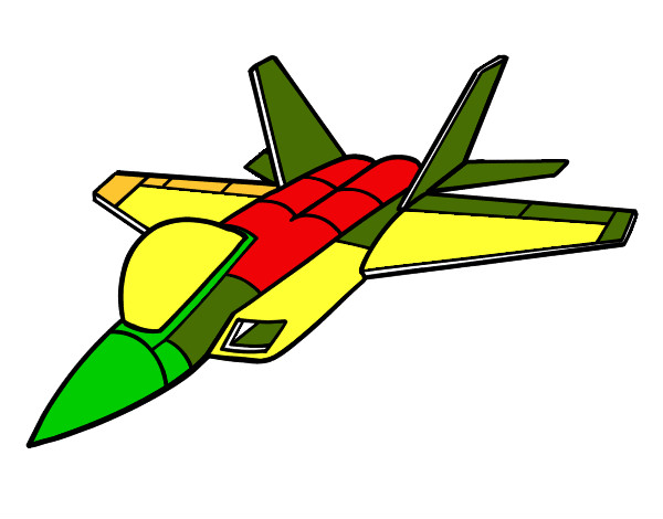 Desenho Avião caça pintado por esdras10
