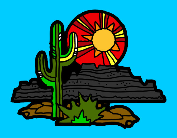 Desenho Deserto do Colorado pintado por gicelia