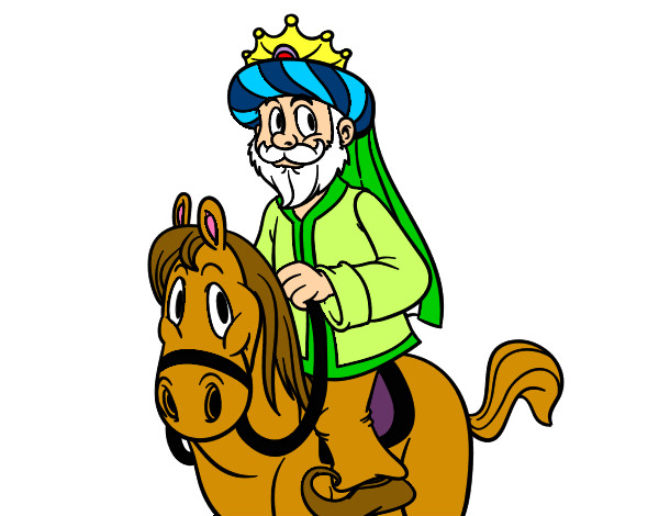 Desenho Gaspar a cavalo pintado por isad