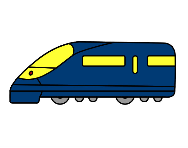 Desenho Trem rápido pintado por esdras10