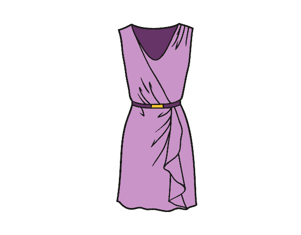 Desenho Vestido simples pintado por isad