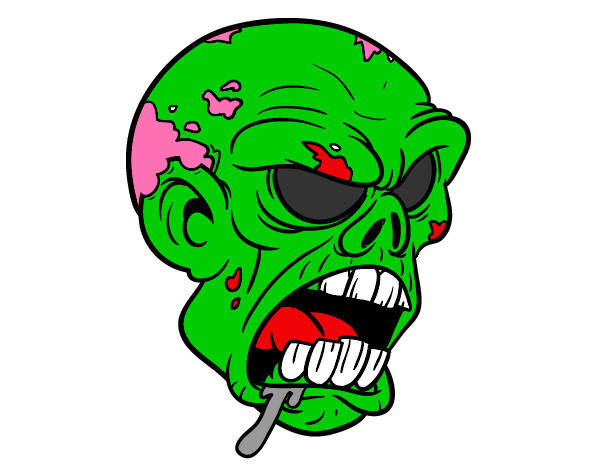 Desenho Cabeça de zombie pintado por LYasser