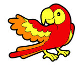 Desenho Papagaio abrir a asa pintado por LYasser