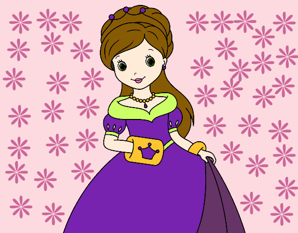 Desenho Princesa elegante pintado por bia_zen