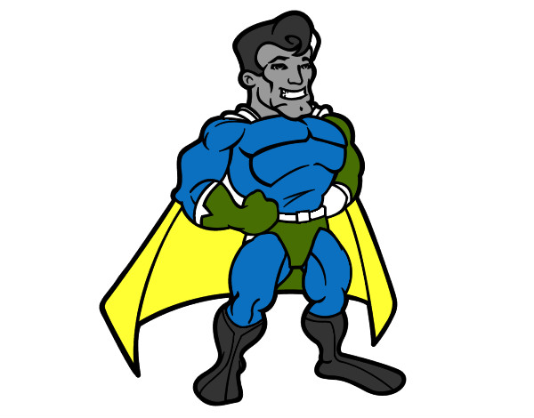Desenho Super-herói musculoso pintado por  BEMFICA