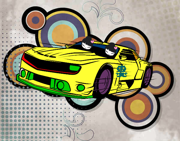 Desenho Carro desportivo veloz pintado por reizinho