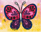 Desenho Mandala borboleta pintado por sarahlari