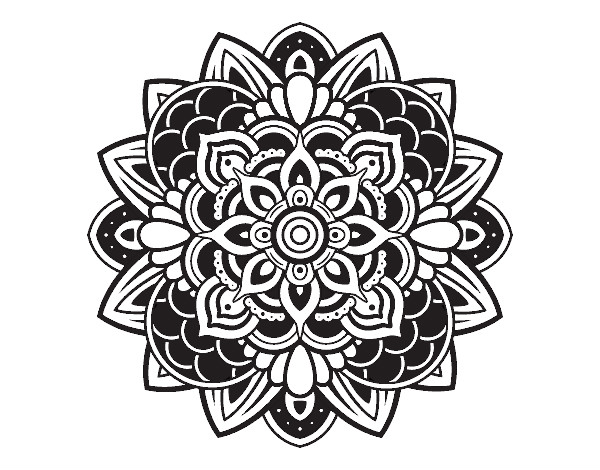 Desenho Mandala decorativa pintado por annaval