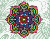 Desenho Mandala flor oriental pintado por Alinerb28