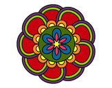 Desenho Mandala pétalas pintado por annaval