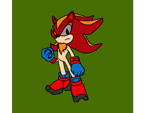 Desenho Sonic pintado por vanessades