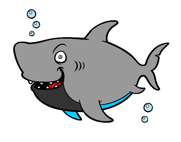 Desenho Tubarão-baleia pintado por Cyro