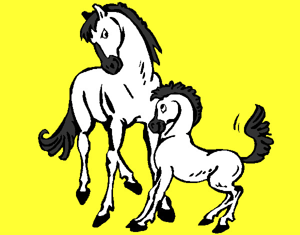 Desenho Cavalos pintado por Vidafeliz