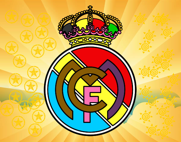 Desenho Emblema do Real Madrid C.F. pintado por Eduardocor