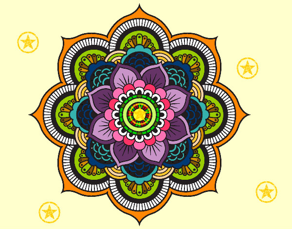 Desenho Mandala flor oriental pintado por LiliGumelo