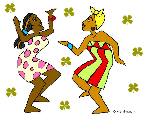 Desenho Mulheres a dançar pintado por Felizmuito
