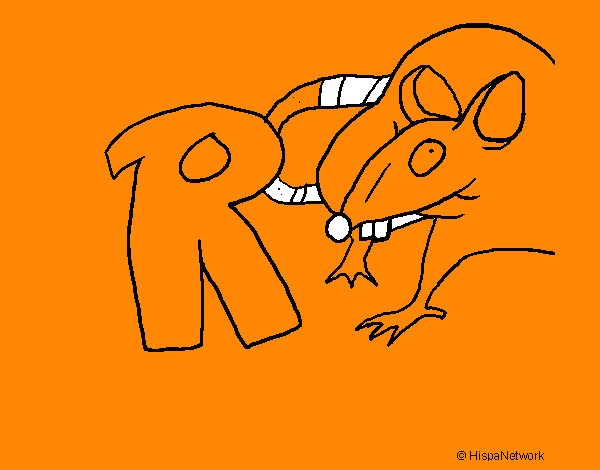 Desenho Rata pintado por leilla