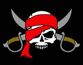 Desenho Símbolo pirata pintado por Vidafeliz