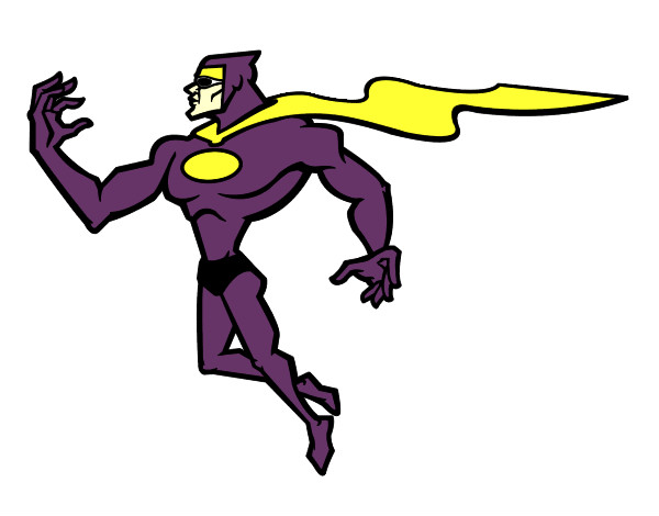 Desenho Super herói poderoso pintado por jooolru