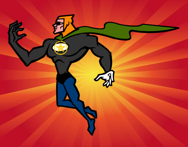 Desenho Super herói poderoso pintado por kauedu
