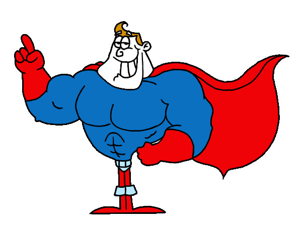 Desenho Super-herói pintado por ElseLaura
