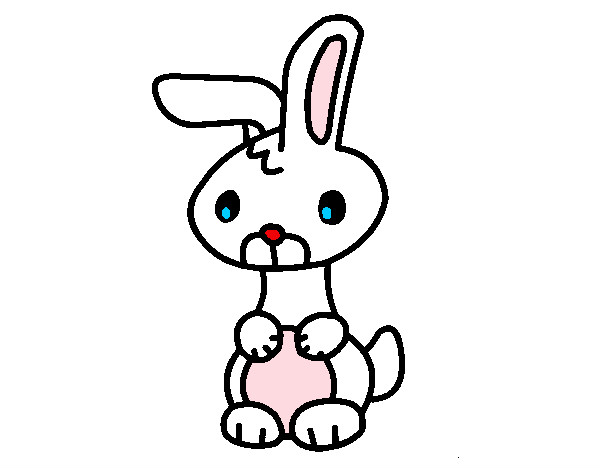 Desenho Art o coelho pintado por gika