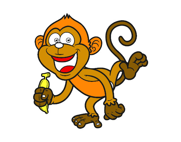 Desenho Macaco-prego pintado por amorimm