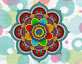 Desenho Mandala flor oriental pintado por JunyiDark