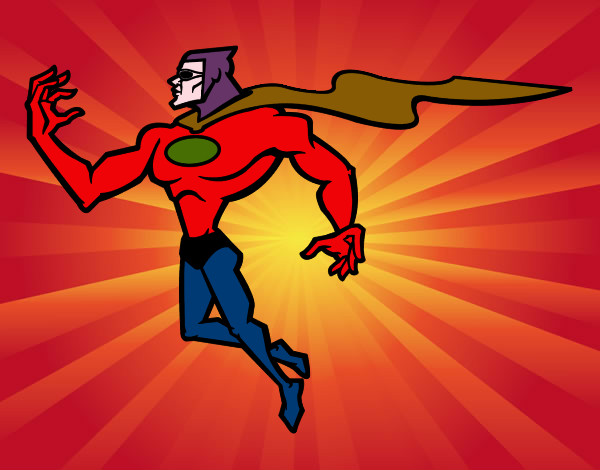 Desenho Super herói poderoso pintado por joaoarthur
