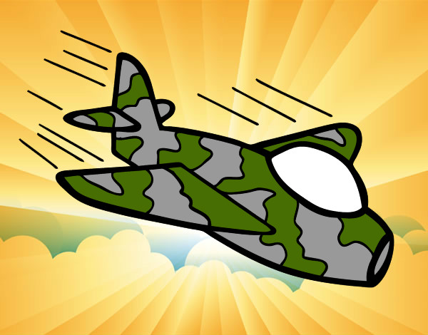 Desenho Avião da camuflagem pintado por jo20
