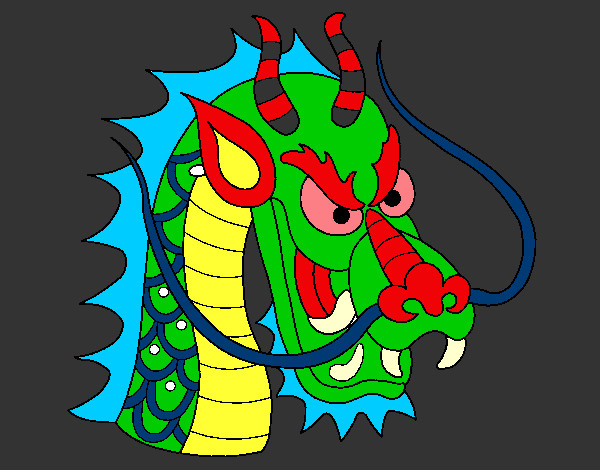 Desenho Cabeça de dragão pintado por erick12