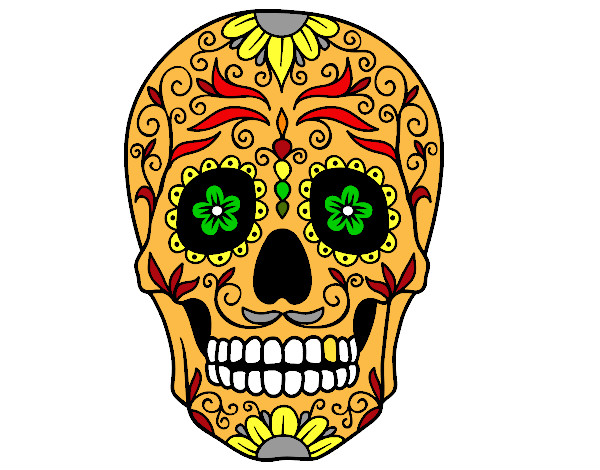 Desenho Crânio mexicano pintado por erick12