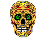 Desenho Crânio mexicano pintado por erick12
