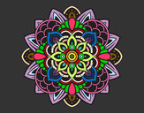 Desenho Mandala decorativa pintado por Marchi