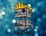 Desenho Robot com Moicano pintado por jo2012