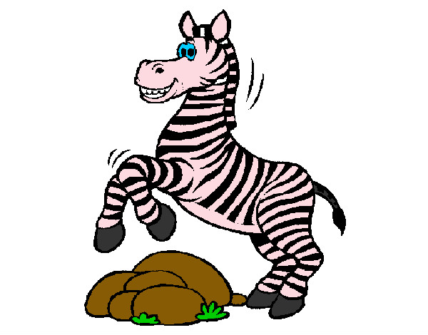 Desenho Zebra a saltar pedras pintado por jo2012