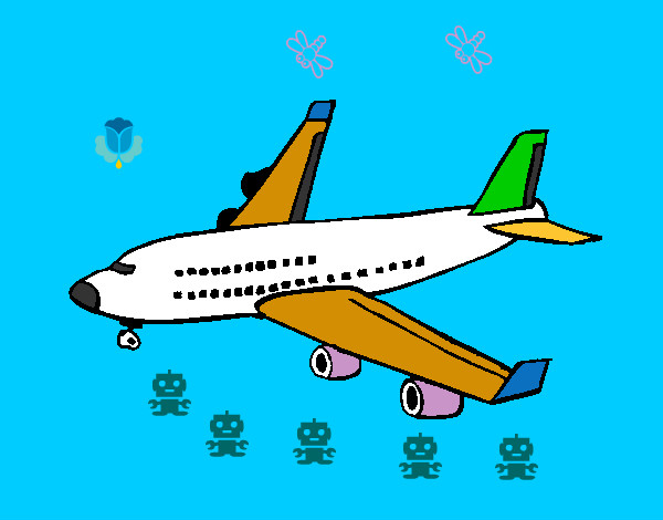 Desenho Avião de passageiros pintado por NAGIB
