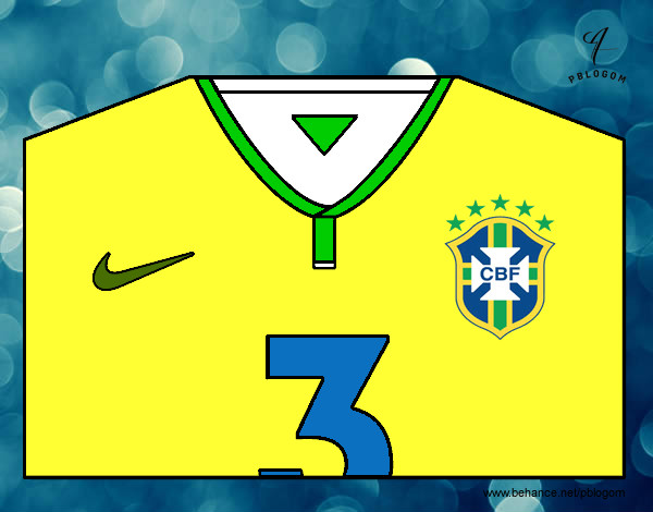 Desenho Camisa da copa do mundo de futebol 2014 do Brasil pintado por NAGIB