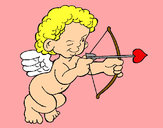 Desenho Cupido a apontar com a seta pintado por anaclara_r