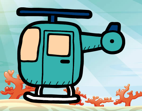 Desenho Helicóptero ligeiro pintado por victoria5