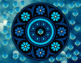 Desenho Mandala flor pintado por anabeli