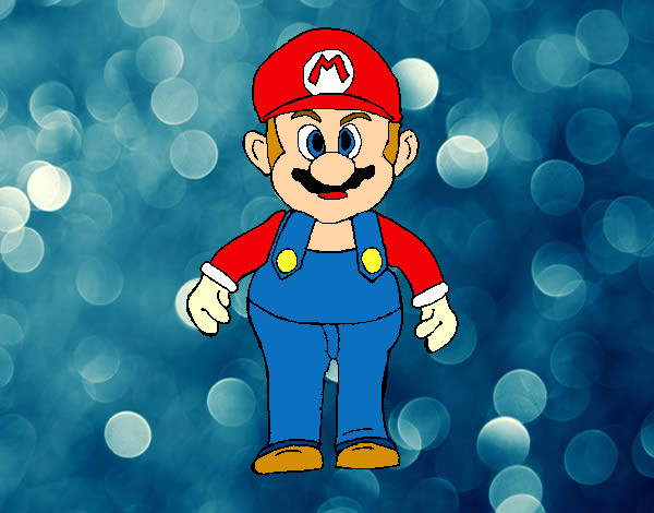 Desenho Mario pintado por beatrizmir