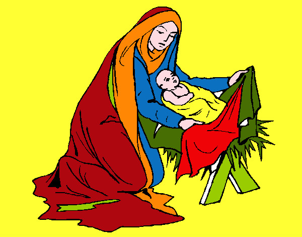 Desenho Nascimento do menino Jesús pintado por jesuss