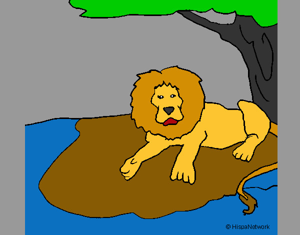 Desenho O Rei Leão pintado por acristina