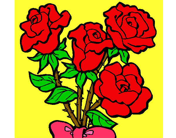 Desenho Ramo de rosas pintado por GleicyMaia