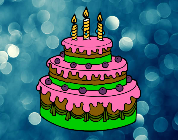 Desenho Torta de Aniversário pintado por NAGIB