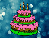 Desenho Torta de Aniversário pintado por NAGIB