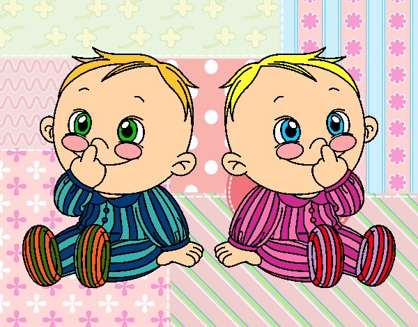 Crianças gêmeos