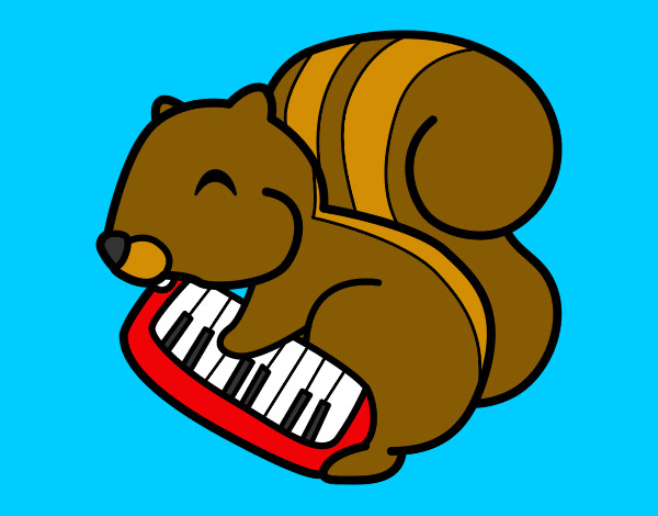 Esquilo pianista