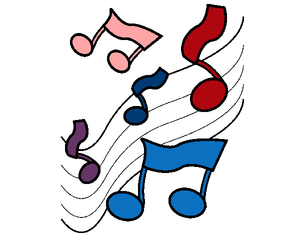 Desenho Notas na escala musical pintado por anaclara_r